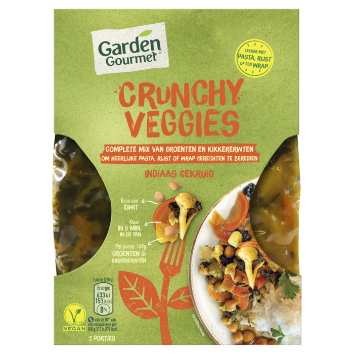 Garden Gourmet Chrunchy Veggies Indian 400 g (400g)