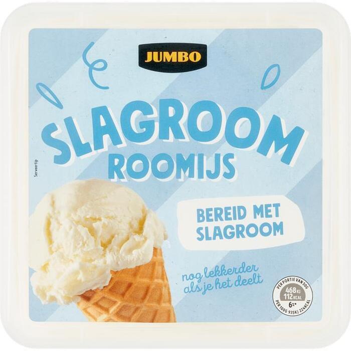 Jumbo Slagroom Schepijs 1L (500g)