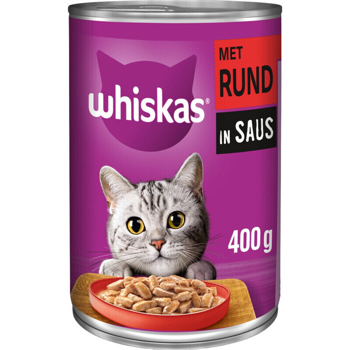 Whiskas met Rundvlees in Saus 1+ Jaar 400 g (400g)