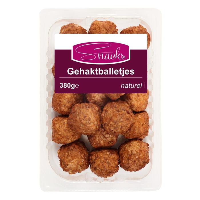 Gehaktballetjes naturel 380g (bak, 380g)