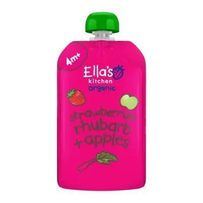 Ella's Kitchen Strawberries rhubarb + apples 4+ bio (Zak, 120g)