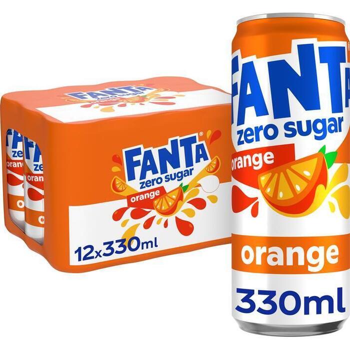 Fanta Orange No Sugar 12 x 330 ml (12 × 33cl)