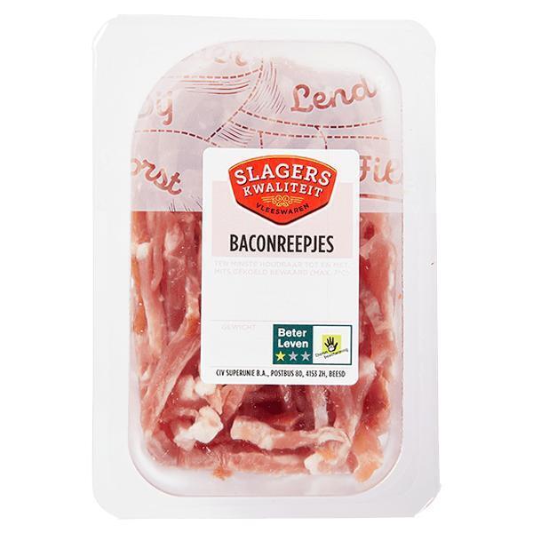 Slagerskwaliteit Baconreepjes (Bakje, 150g)