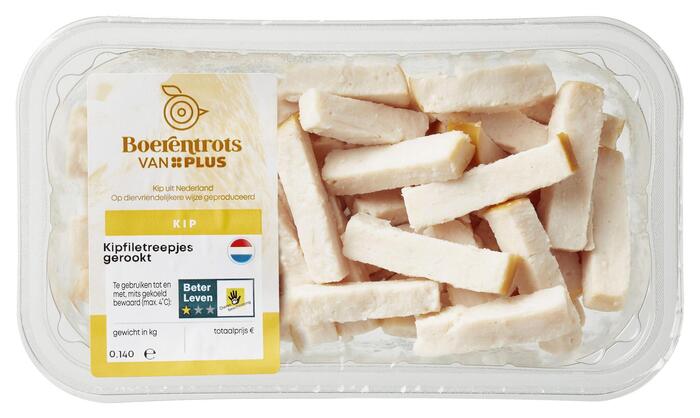 PLUS Boerentrots Gerookte kipfiletreepjes