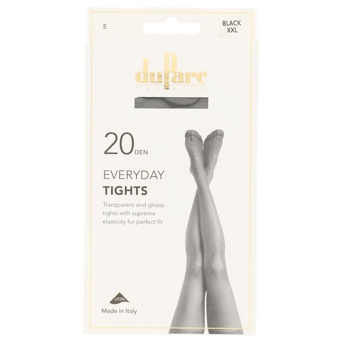 DuParc Panty Lycra 20D Glans Zwart XXL