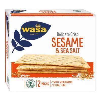 Wasa Delicate thin crisp sesame & seasalt (Pak, 190g)