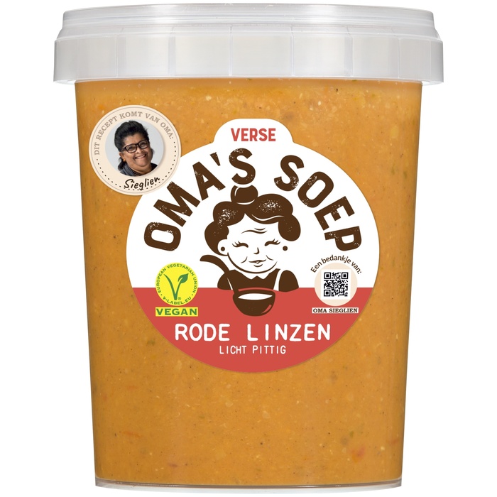 Oma's Soep Rode linzen soep (0.5L)