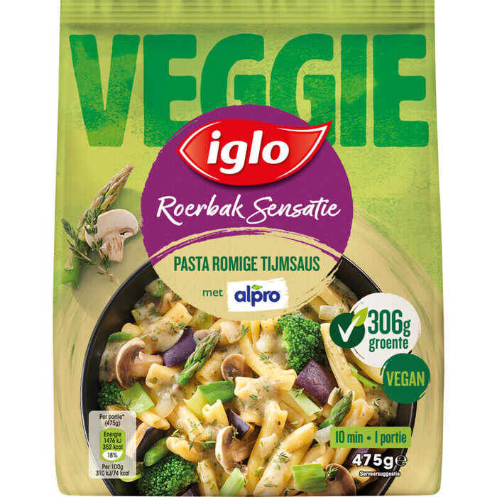 Iglo Roerbaksensatie VEGGIE Pasta Romige Tijmsaus 475 g (475g)