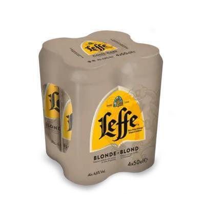 Leffe Blond abdijbier 4-pack 6,6% vol (blik, 0.5L)