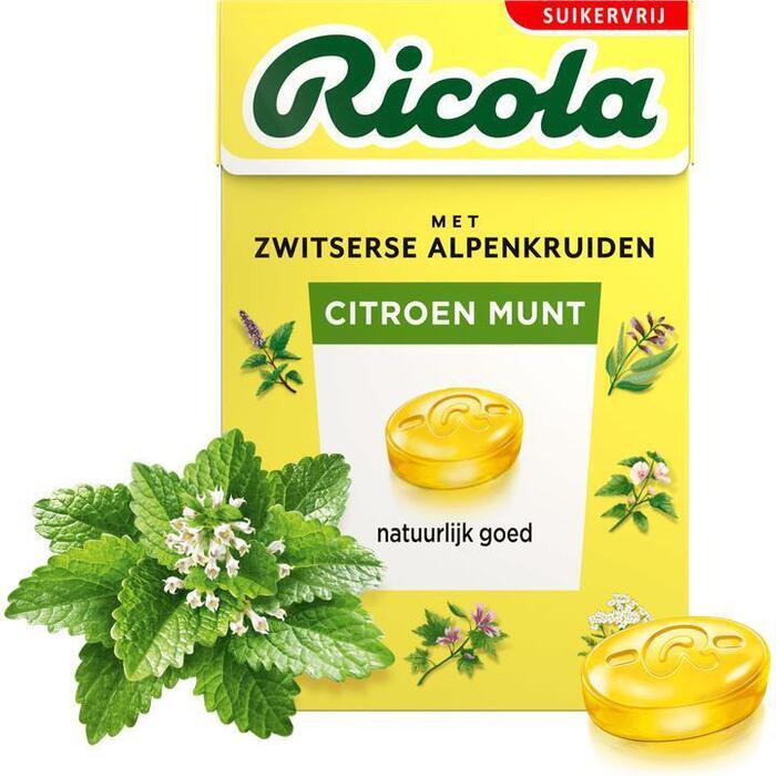Ricola Citroen Munt 50 g (Doos, 50g)