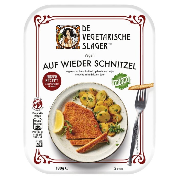 De Vegetarische Slager Auf Wieder Schnitzel Vegetarisch 180g (180g)