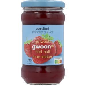 g'woon Halvajam Aardbeien 320 g (320g)