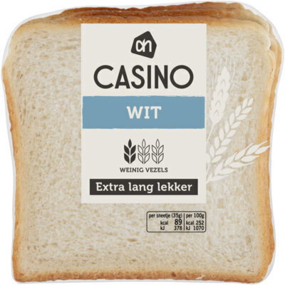 Casino wit half (stuk)