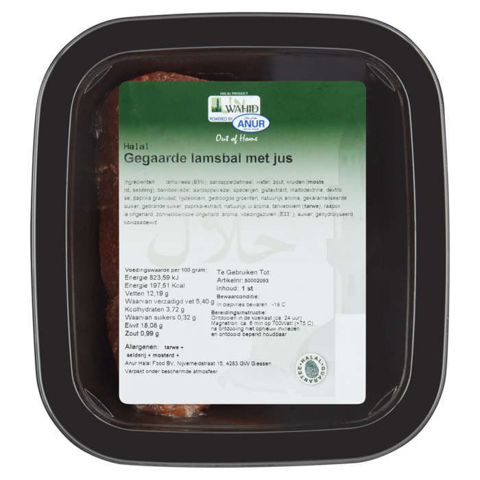 Wahid Gegaarde Lamsbal met Jus 1 Stuk (80g)
