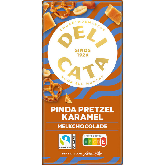 Delicata Pinda pretzel karamel melkchocolade (150g)