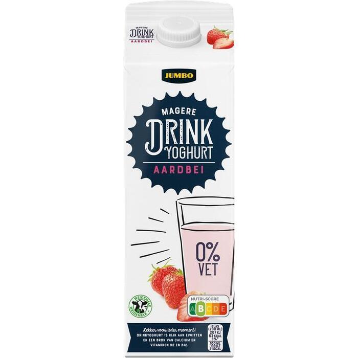Jumbo Drinkyoghurt Aardbei 0% 1 L (1L)