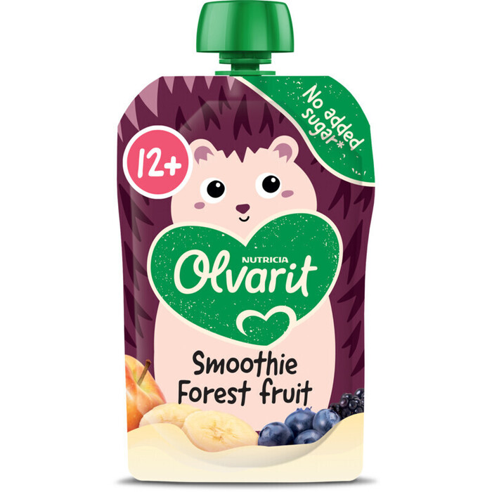 Olvarit Knijpfruit Smoothie Bosvruchten 12+ Maanden 100 g (Zak, 100g)