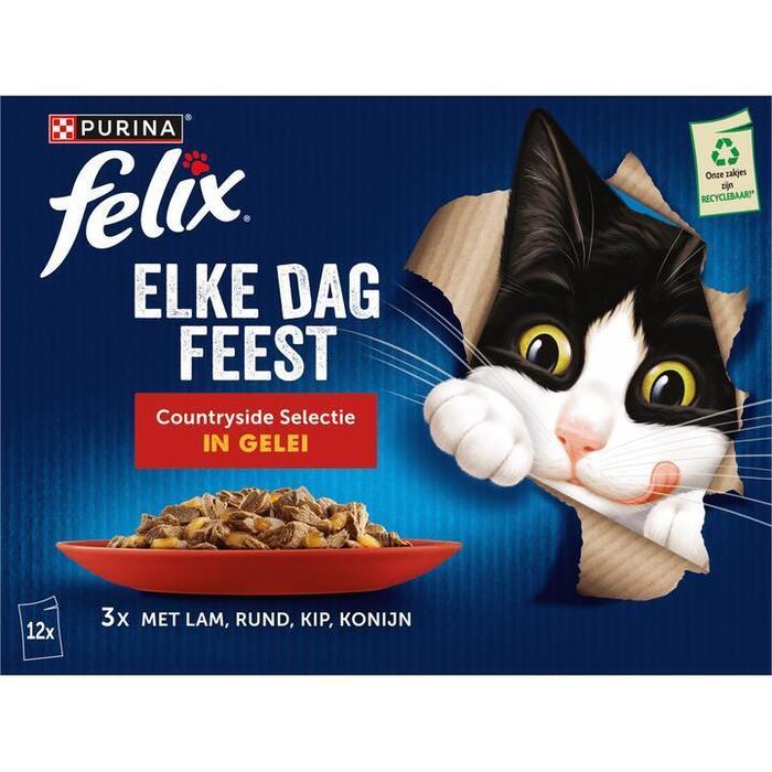 Felix Elke Dag Feest Countryside kattenvoer 12 x 85g (12 × 85g)