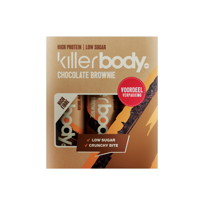 Killerbody Chocolate Brownie Proteïnereep 3 Stuks (120g)