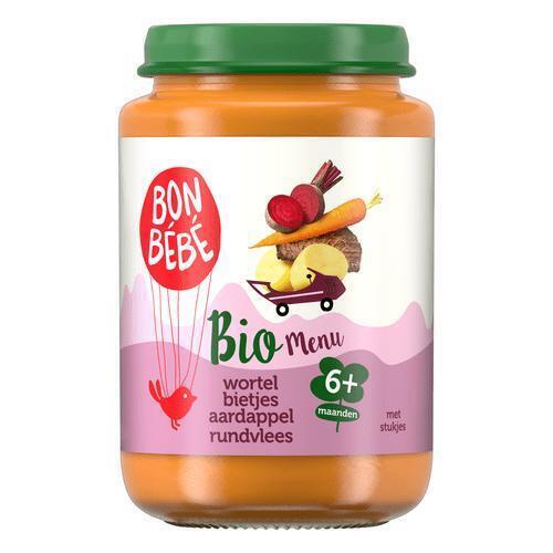 Biomenu 06m614 wortel bietjes aardappel rundvlees 6+ maanden (200g)