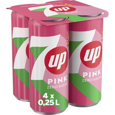 7up Pink zero sugar 4-pack (1L)