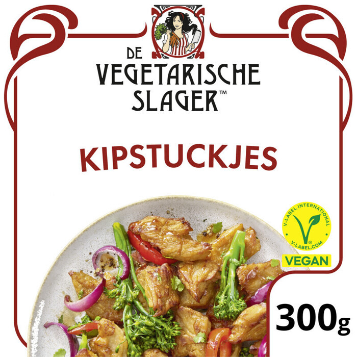 De Vegetarische Slager Kipstuckjes Voordeelverpakking Vegan 300g (300g)
