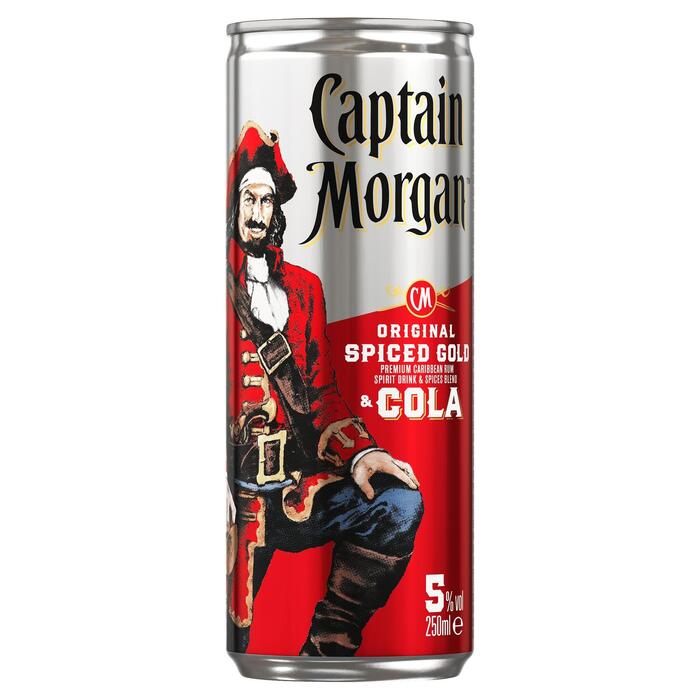 Captain Morgan Rum & cola (Blik, 250ml)