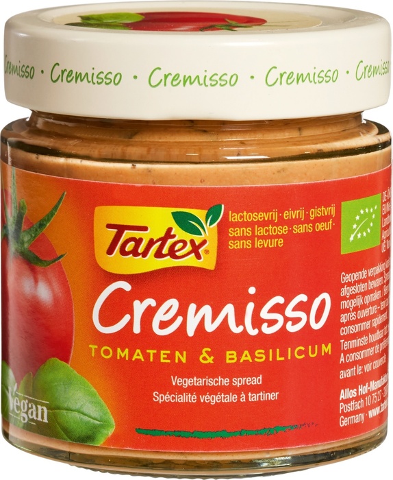Cremisso spread tomaten basilicum (pot, 180g)