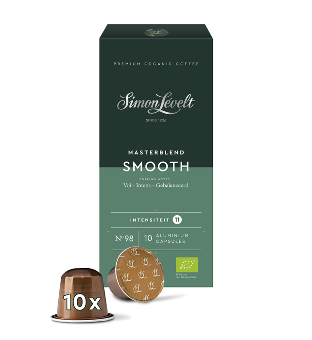 Simon Lévelt Masterblend Smooth Gemalen Koffie in Capsules 10 Stuks 57g (10 × 5.7g)