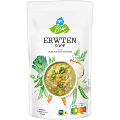 AH Biologisch Erwtensoep in zak (0.57L)