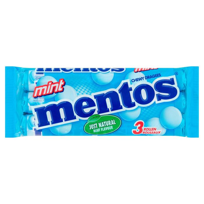 Mentos mint 25x3pk 14p (Pak, 114g)