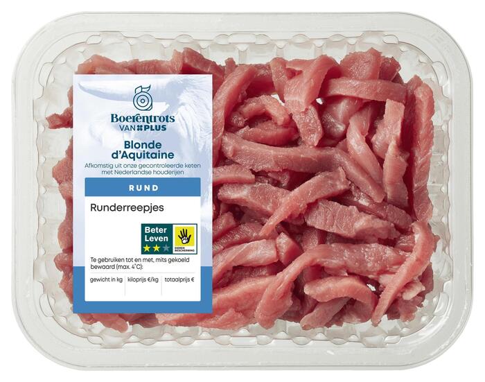 Beter leven Runderreepjes (Pak, 300g)