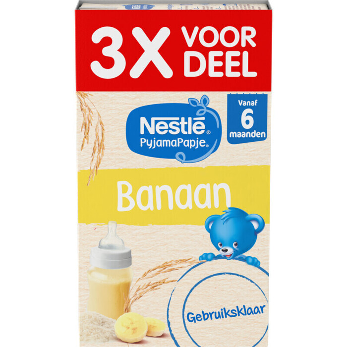 PyjamaPapje® Banaan 6+ baby pap (3 × 250ml)