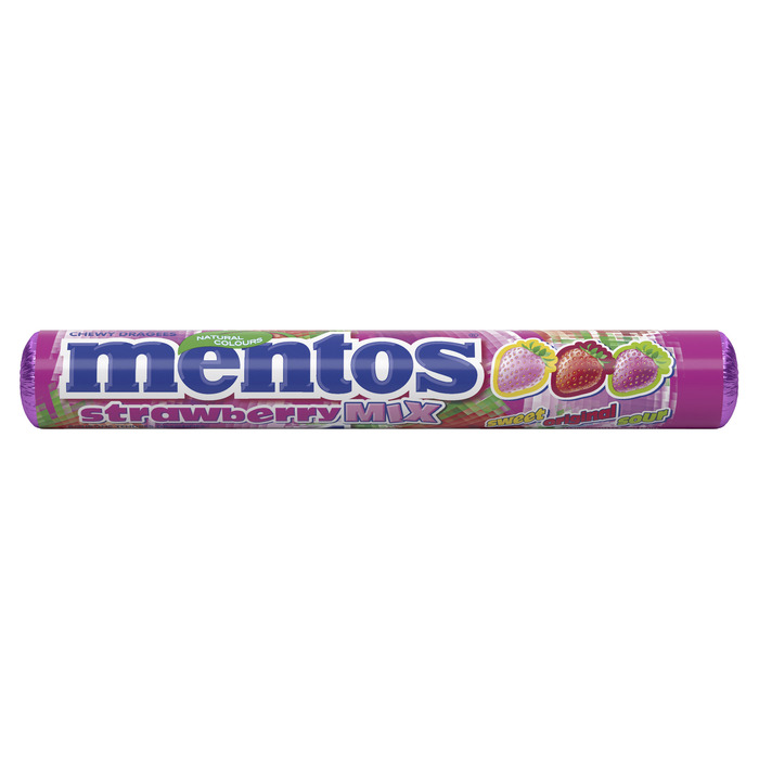 Mentos Chewy Dragees Strawberry Mix 37,5 g (14 × 2.68g)