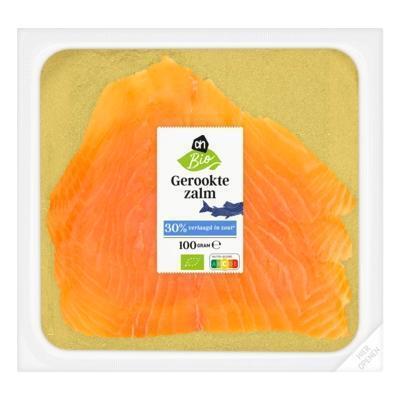 AH Biologisch Gerookte zalm 25% minder zout (100g)