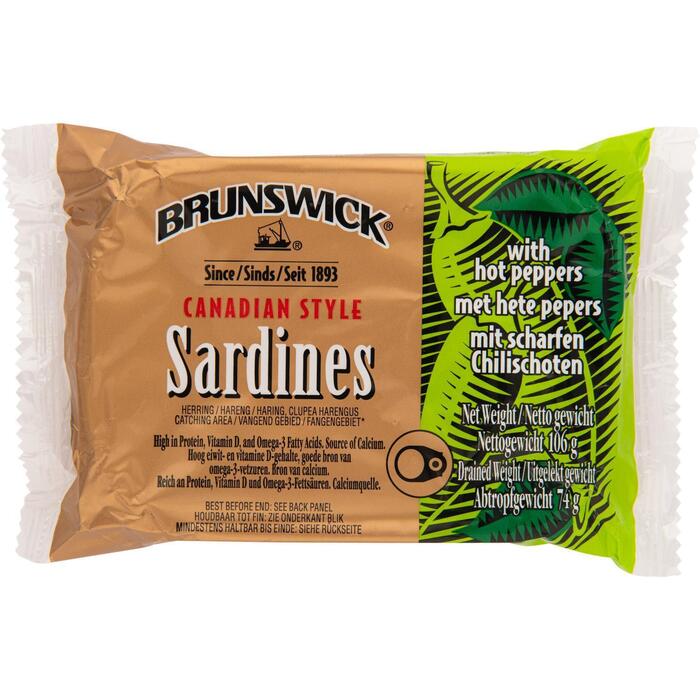 Brunswick Sardientjes hot tobaco (106g)