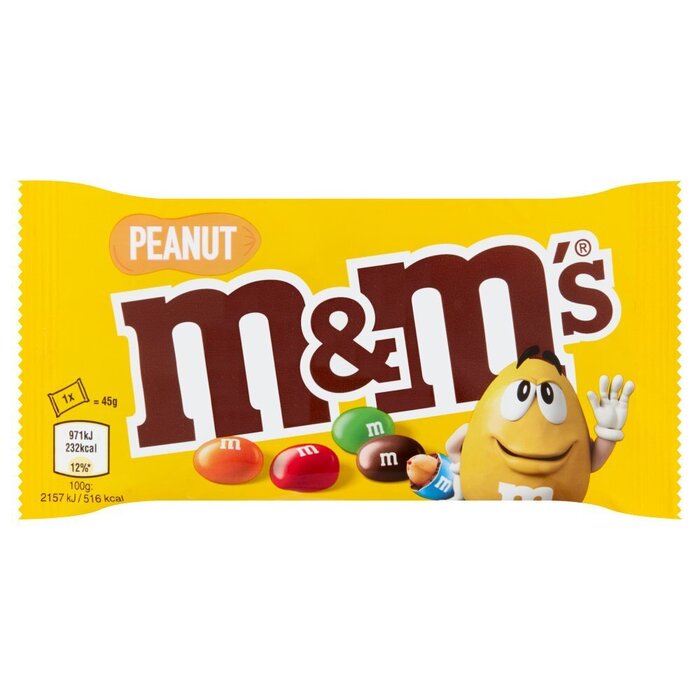 M&M's Peanut Chocoladedragees  45g zakje (Zak, 45g)
