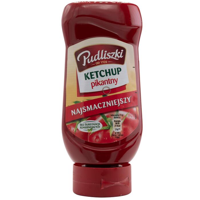 Pudliszki Ketchup pikant (Fles, 480g)