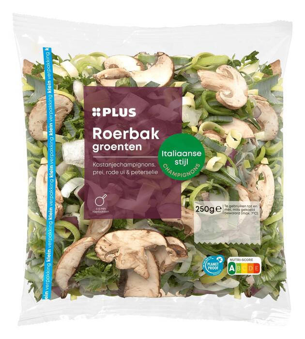 PLUS Roerbakgroenten Italiaanse stijl champ (Zak, 250g)