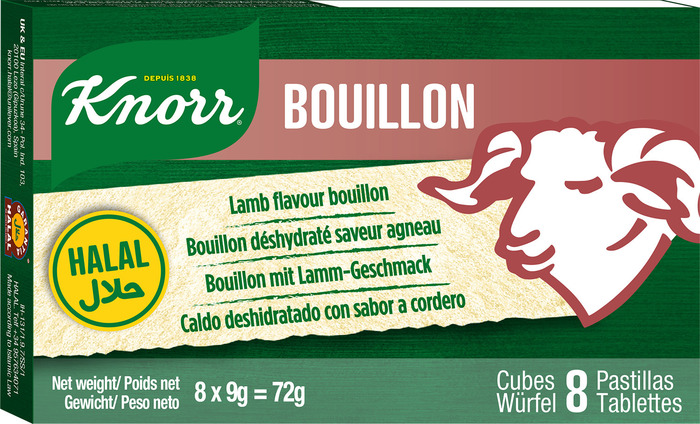 Knorr Bouillonblokjes lam halal (8 × 9g)