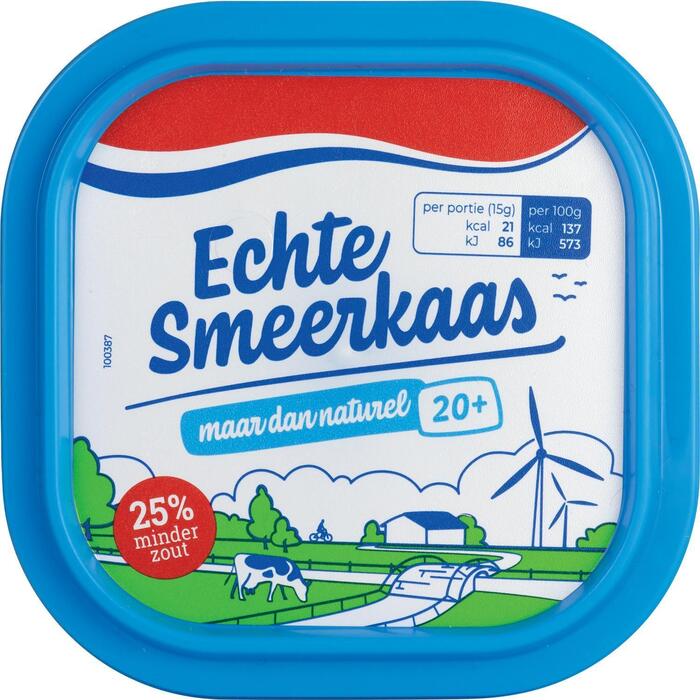 Echte smeerkaas Naturel 20 + (100g)