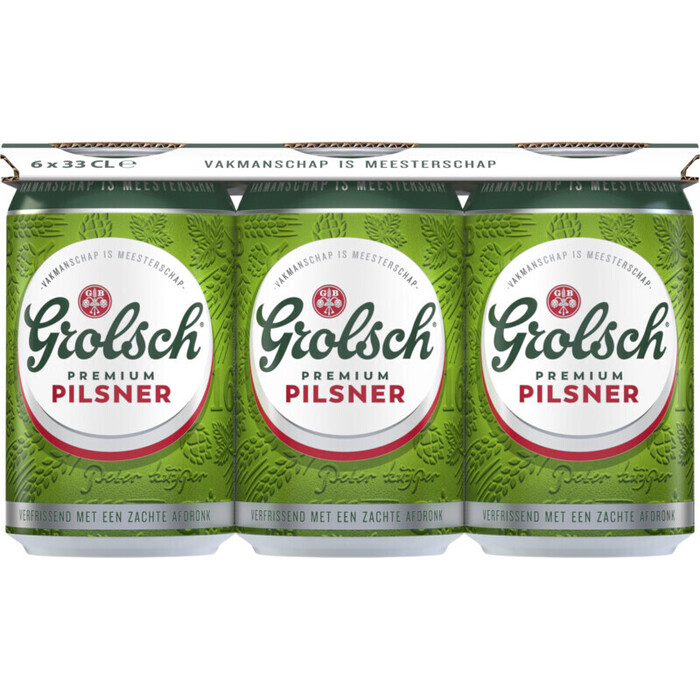 Grolsch Pilsener (blik, 6 × 33cl)