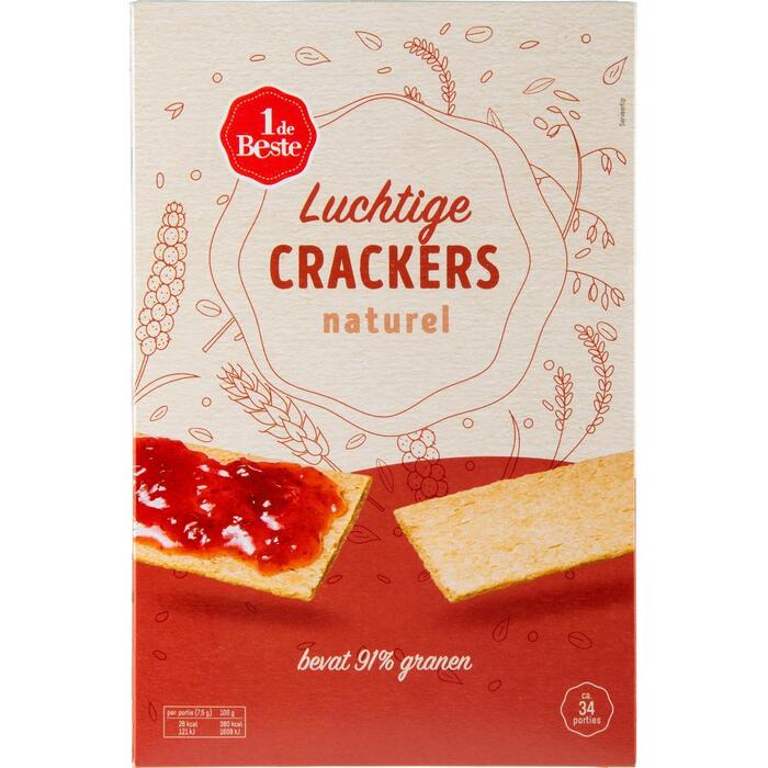 Luchtige crackers naturel (250g)