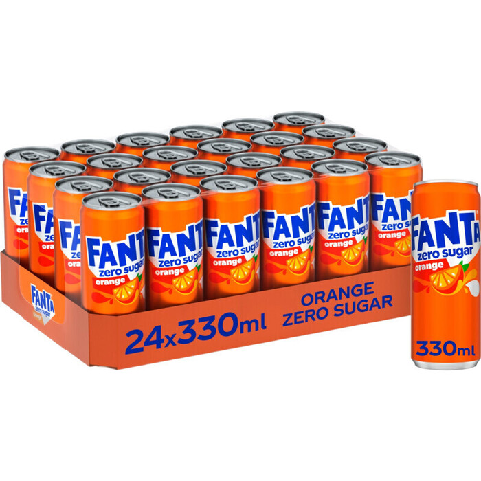 Fanta Orange No Sugar 330 ml (24 × 33cl)