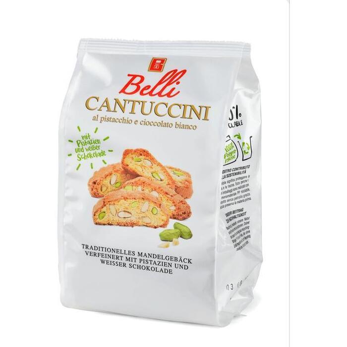 Belli Cantucci Amandel, Pistache, Witte Chocolade 200g