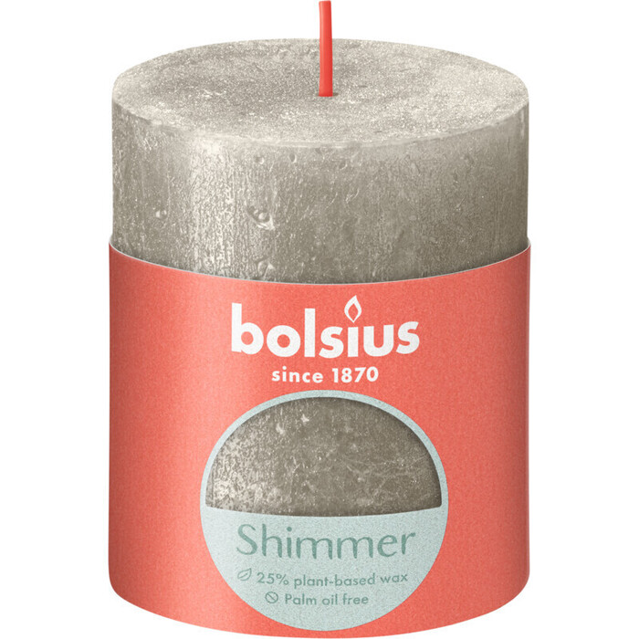 Bolsius Shine rustiek 8 cm champagne
