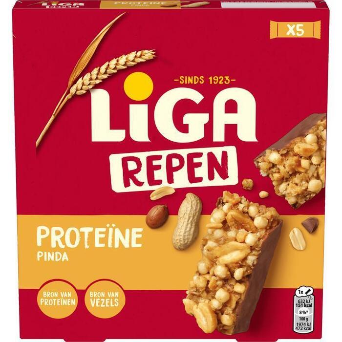 LiGA Proteïne Reep Pinda 160 g (Doos, 160g)