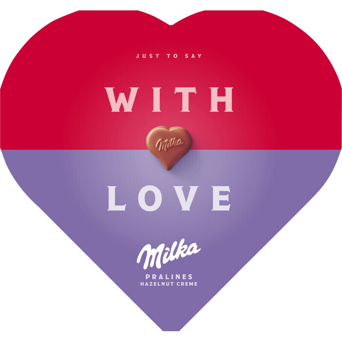 Milka I love Milka hart (Doos, 165g)