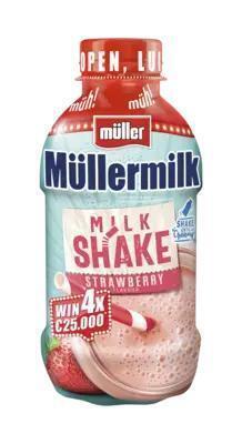 Müllermilk milkshake aardbei 381 ml (38.4cl)