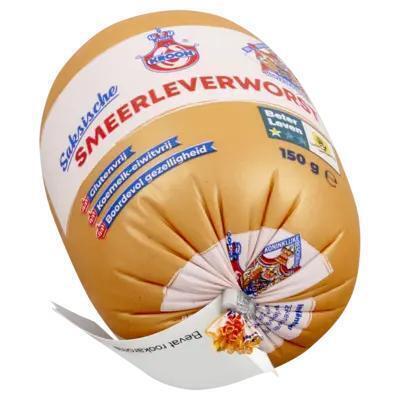 Kroon Saksische Smeer-Leverworst Naturel 150 g (Stuk, 150g)